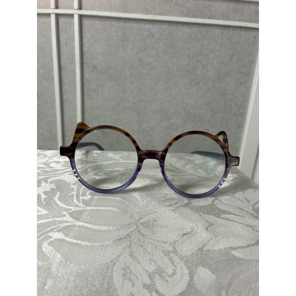 Zenni Optical Cat Ear Round Tortoise Purple Ombre Glasses Frames 4462317